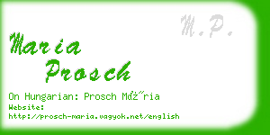 maria prosch business card